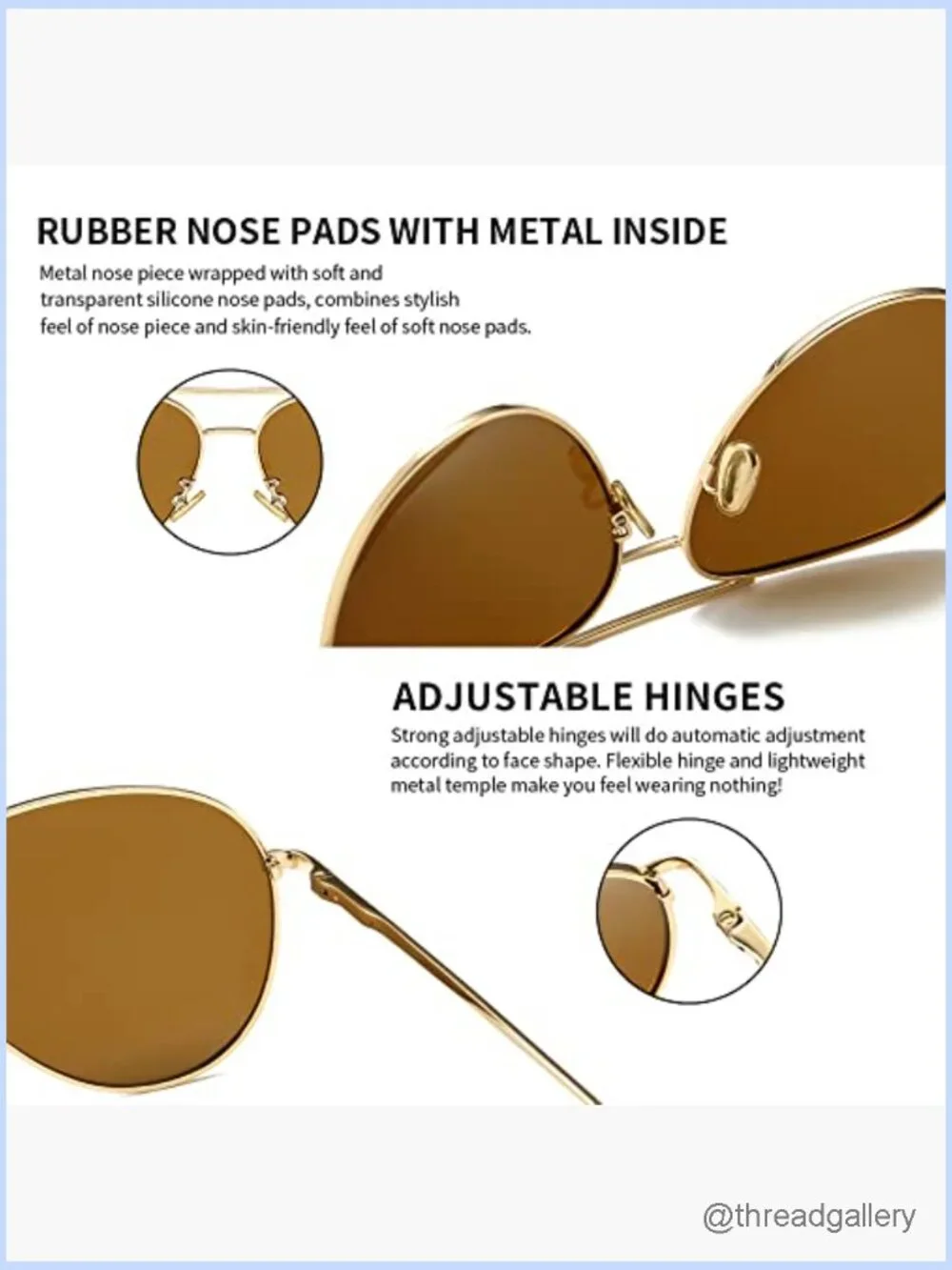 Oversized Aviator Sunglasses - Mirrored Polarized Lens Classic Style